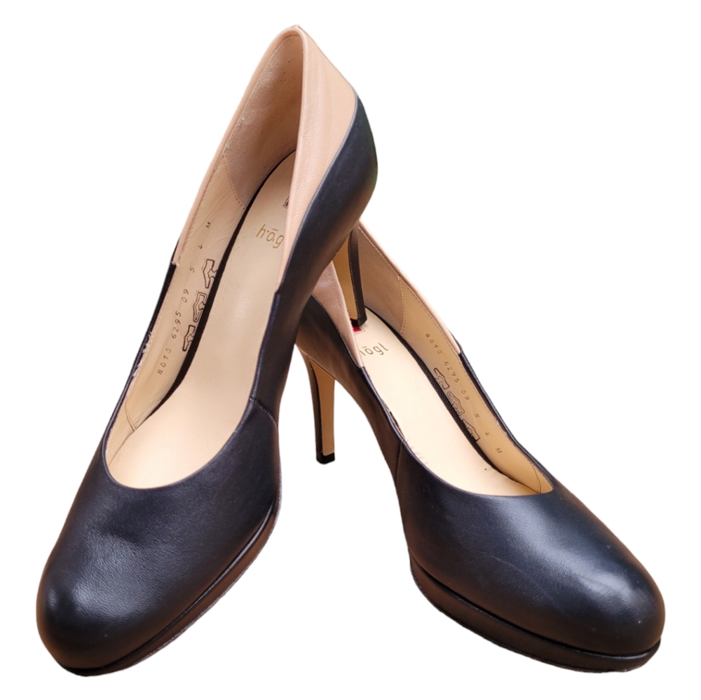 Black and Tan HOGL Pumps- Size 5 (UK)